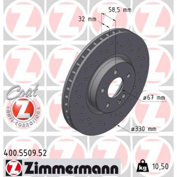 Zimmermann 400.5509.52 Bremsscheibe SPORT Z Zimmermann 400.5509.52 Bremsscheibe SPORT Z