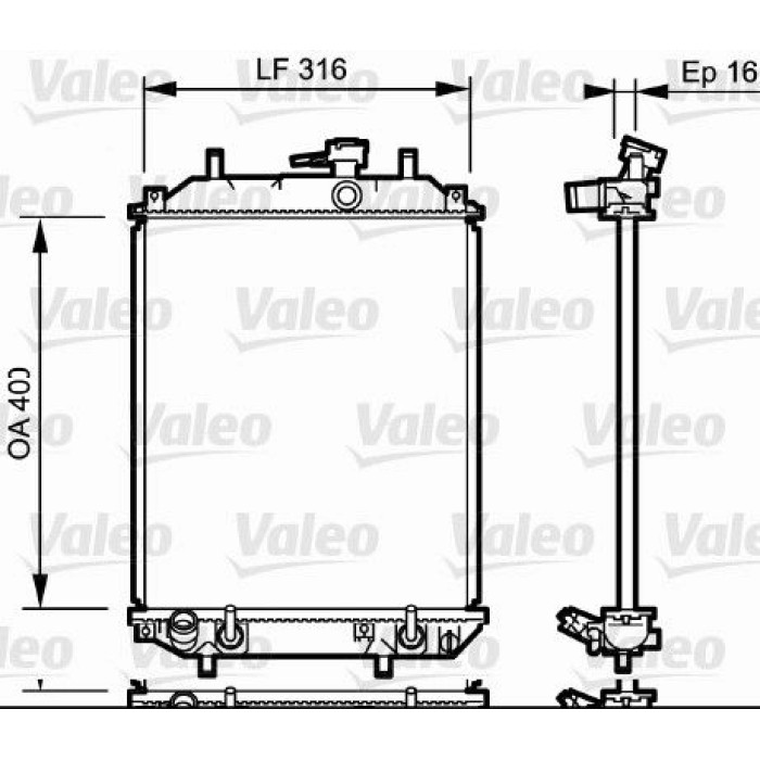 Valeo 735257 Kühler, Motorkühlung Valeo 735257 Kühler, Motorkühlung