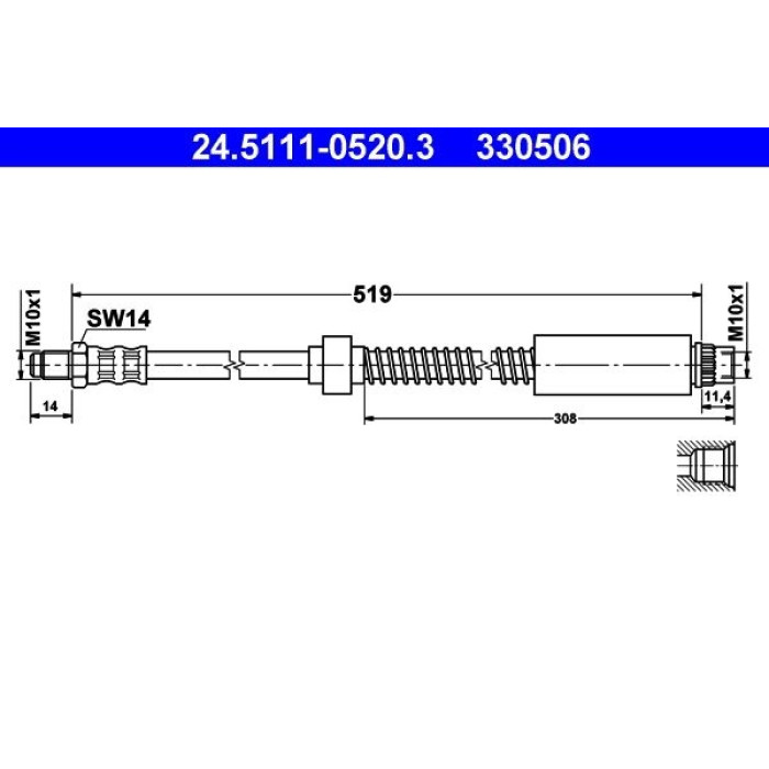 ATE 24.5111-0520.3 Bremsschlauch ATE 24.5111-0520.3 Bremsschlauch