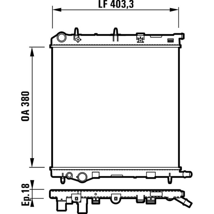 Valeo 732831 Kühler, Motorkühlung Valeo 732831 Kühler, Motorkühlung