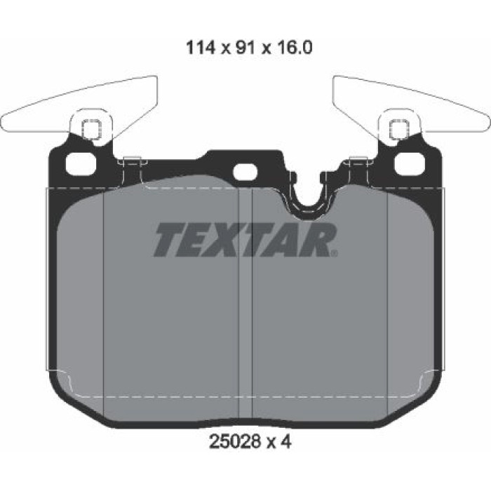 Textar 2502807 Bremsbelagsatz, Scheibenbremse Textar 2502807 Bremsbelagsatz, Scheibenbremse