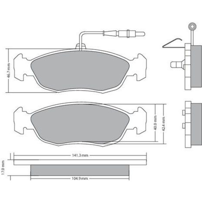Metzger 1170476 Bremsbelagsatz, Scheibenbremse Metzger 1170476 Bremsbelagsatz, Scheibenbremse