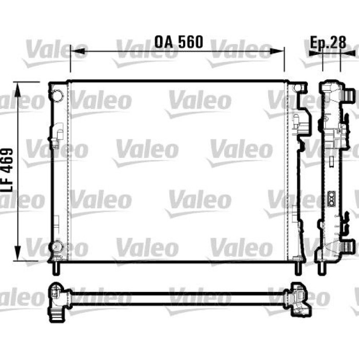 Valeo 732846 Kühler, Motorkühlung Valeo 732846 Kühler, Motorkühlung