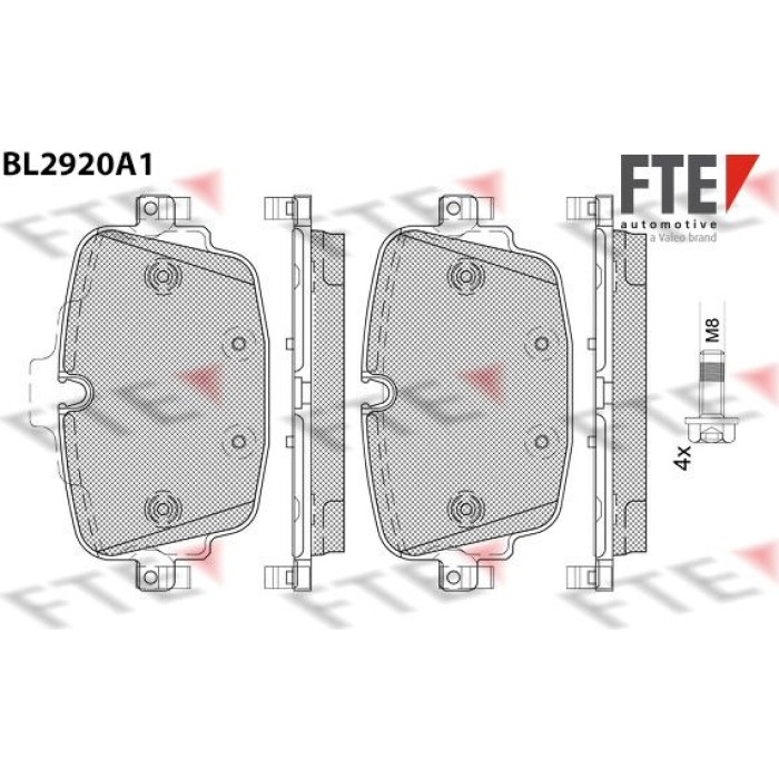 FTE 9011163 Bremsbelagsatz, Scheibenbremse