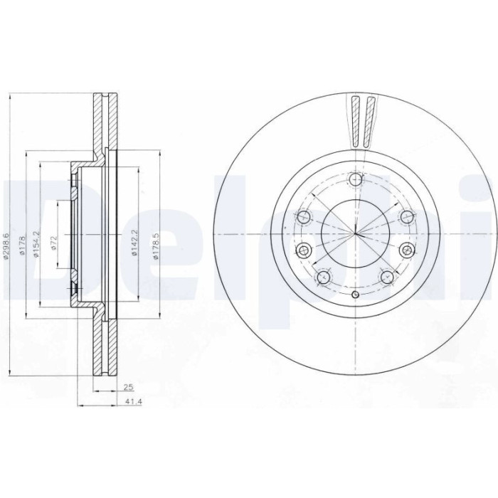 Delphi BG4255 Bremsscheibe Delphi BG4255 Bremsscheibe