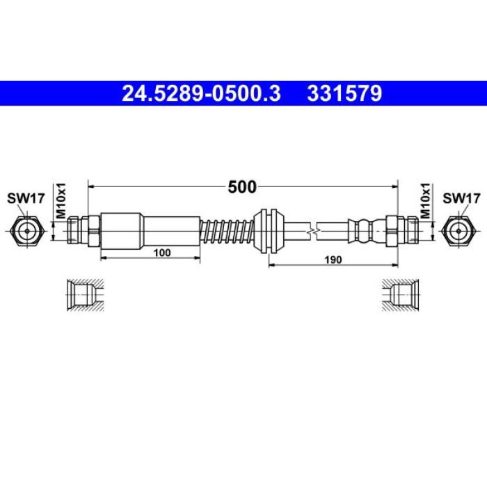 ATE 24.5289-0500.3 Bremsschlauch ATE 24.5289-0500.3 Bremsschlauch