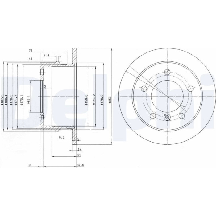 Delphi BG3235 Bremsscheibe