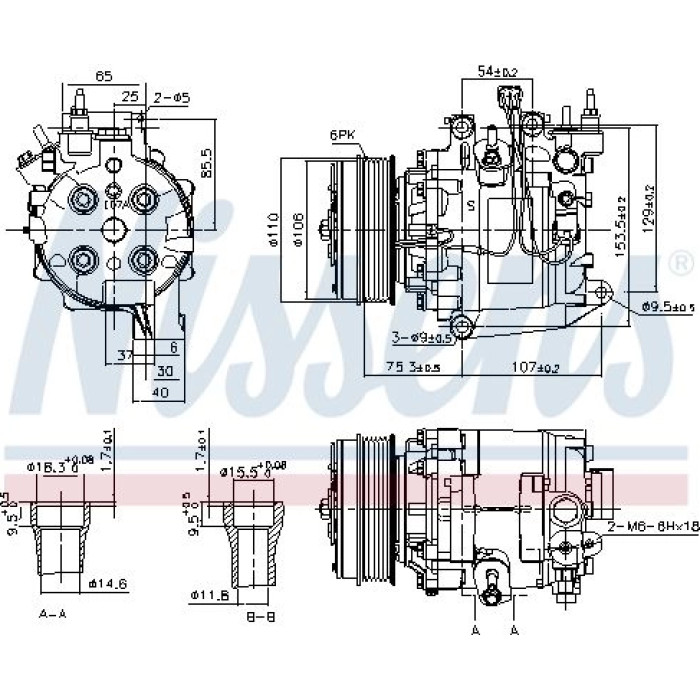 Nissens 890195 Kompressor, Klimaanlage FIRST FIT Nissens 890195 Kompressor, Klimaanlage FIRST FIT