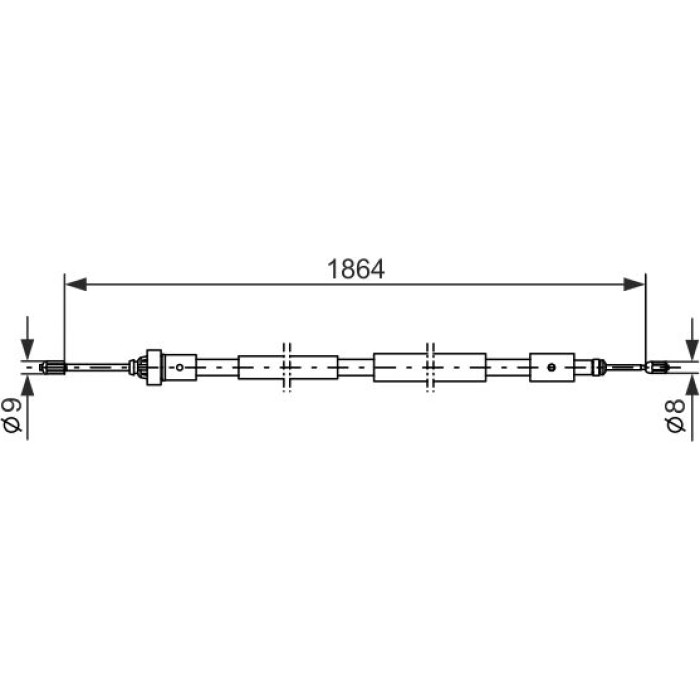 BOSCH 1 987 477 591 Seilzug, Feststellbremse BOSCH 1 987 477 591 Seilzug, Feststellbremse