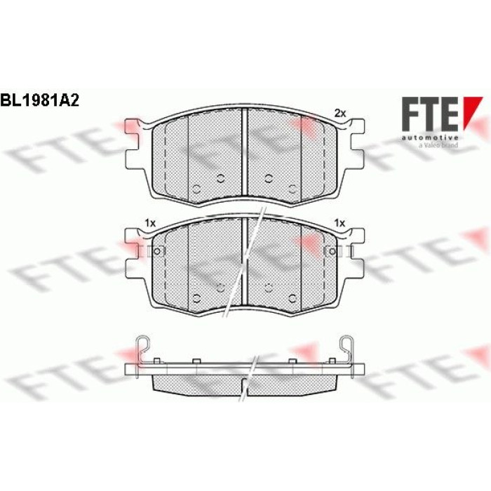 FTE 9010571 Bremsbelagsatz, Scheibenbremse