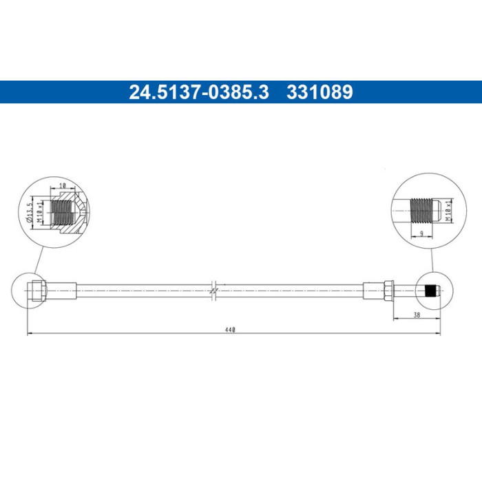 ATE 24.5137-0385.3 Bremsschlauch ATE 24.5137-0385.3 Bremsschlauch