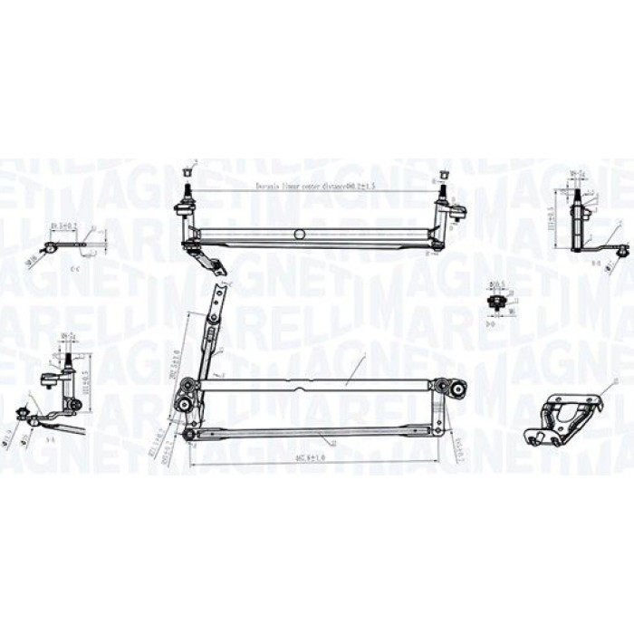 Magneti Marelli 085570177010 Wischergestänge Magneti Marelli 085570177010 Wischergestänge