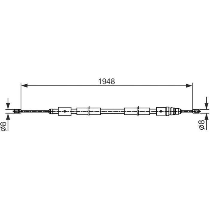 BOSCH 1 987 482 541 Seilzug, Feststellbremse BOSCH 1 987 482 541 Seilzug, Feststellbremse