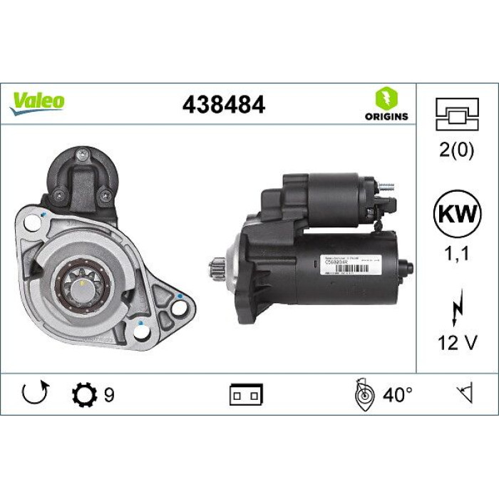 Valeo 438484 Starter ORIGINS Valeo 438484 Starter ORIGINS