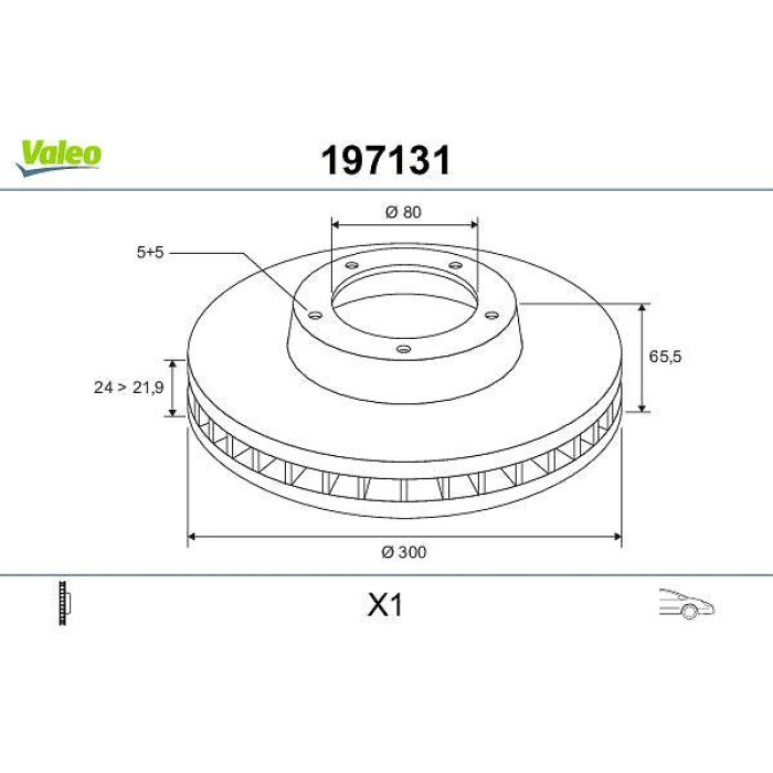 Valeo 197131 Bremsscheibe Valeo 197131 Bremsscheibe