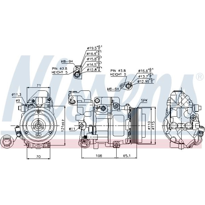 Nissens 89051 Kompressor, Klimaanlage FIRST FIT Nissens 89051 Kompressor, Klimaanlage FIRST FIT