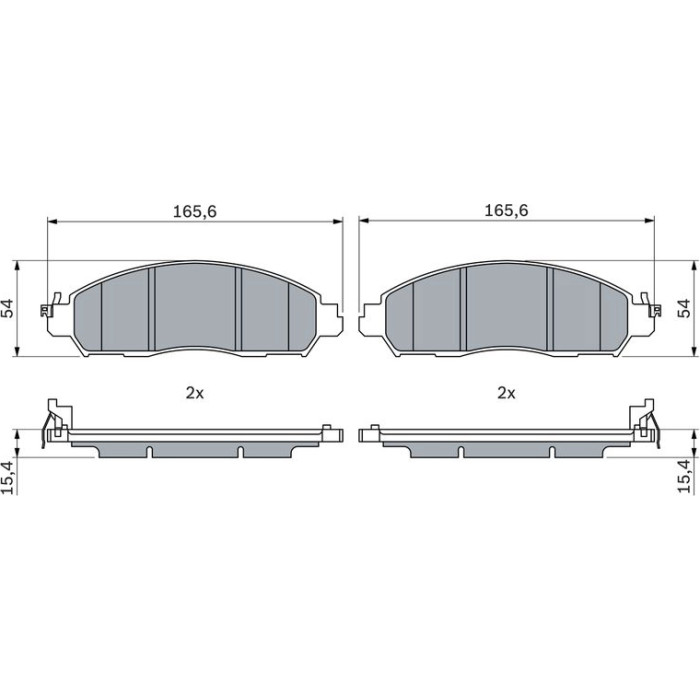 BOSCH 0 986 424 973 Bremsbelagsatz, Scheibenbremse BOSCH 0 986 424 973 Bremsbelagsatz, Scheibenbremse