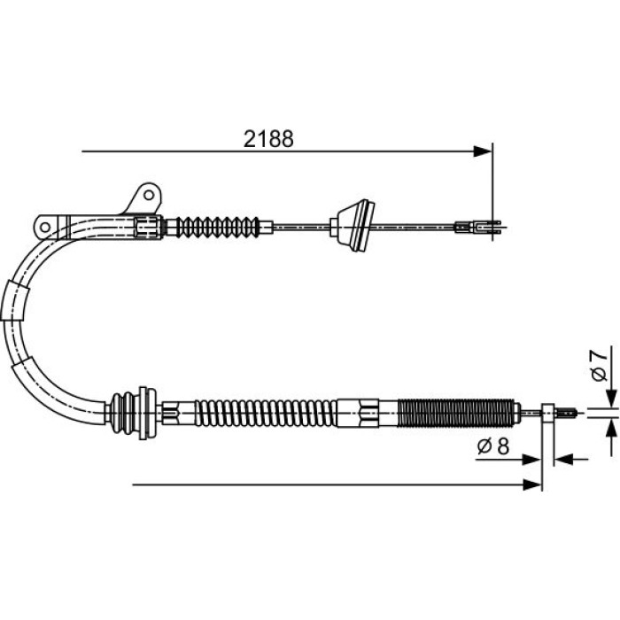 BOSCH 1 987 477 879 Seilzug, Feststellbremse