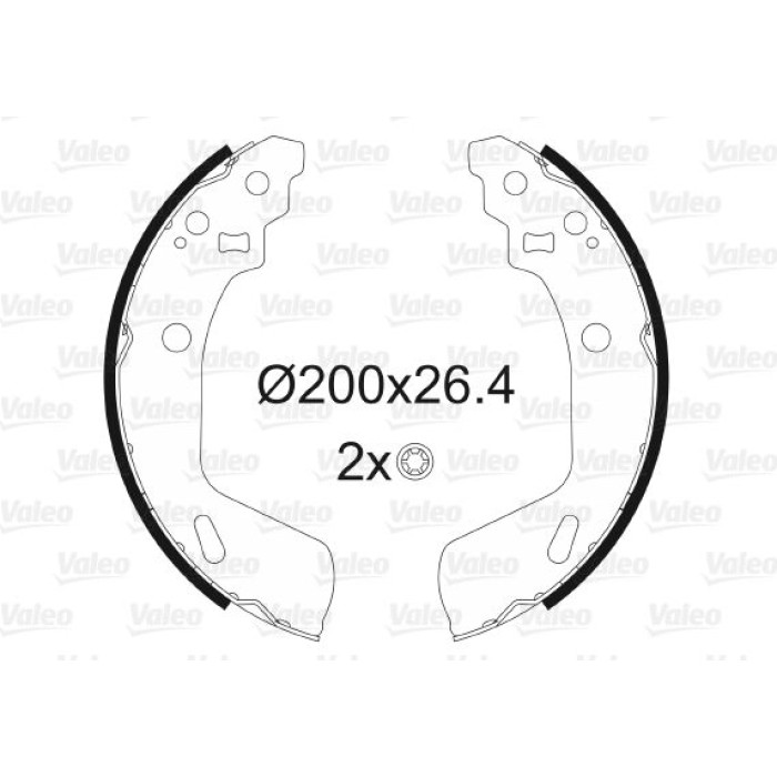 Valeo 564180 Bremsbackensatz Valeo 564180 Bremsbackensatz
