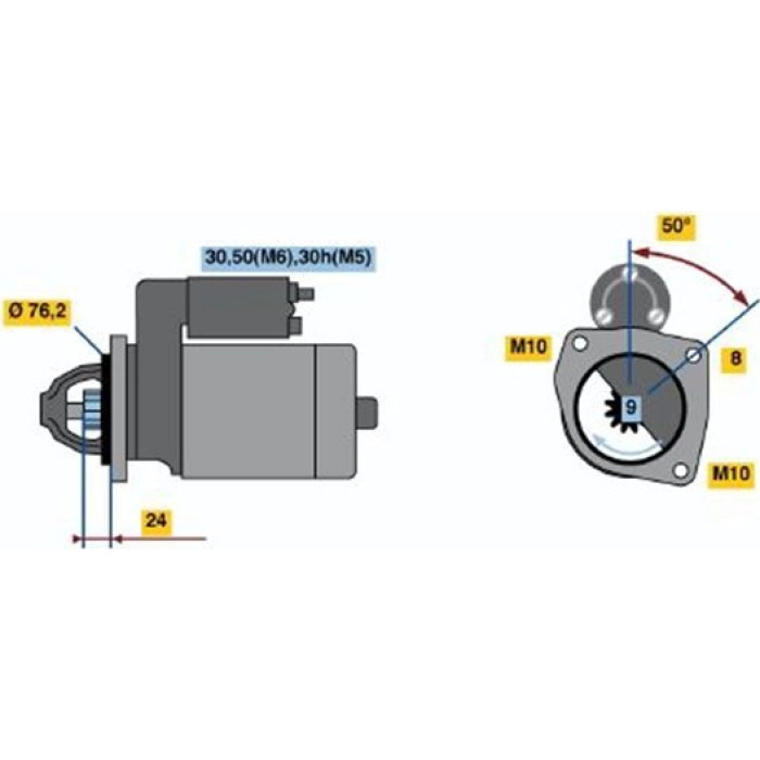 BOSCH 0 001 108 245 Starter