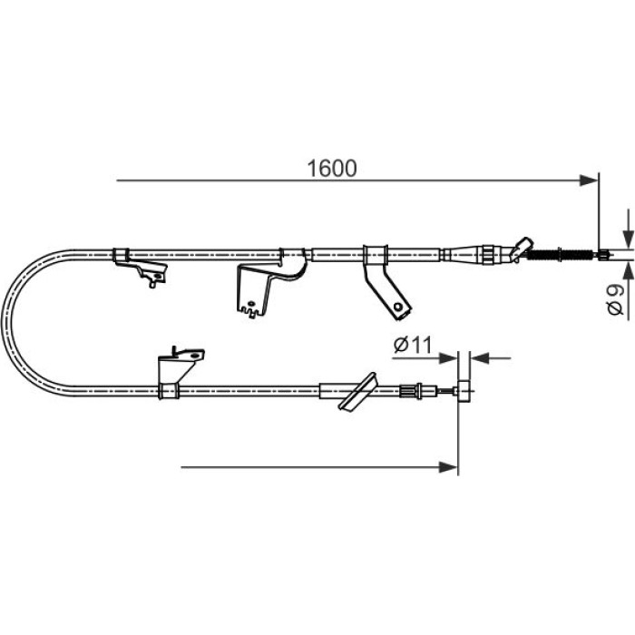 BOSCH 1 987 482 428 Seilzug, Feststellbremse