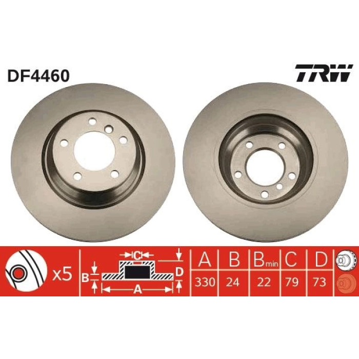TRW DF4460 Bremsscheibe