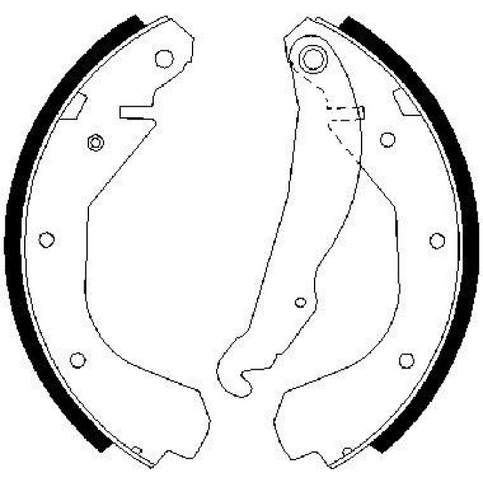 BOSCH 0 986 487 199 Bremsbackensatz BOSCH 0 986 487 199 Bremsbackensatz