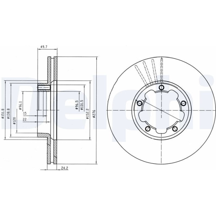 Delphi BG4173 Bremsscheibe