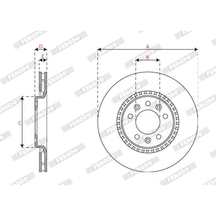 Ferodo DDF2783C Bremsscheibe PREMIER Ferodo DDF2783C Bremsscheibe PREMIER