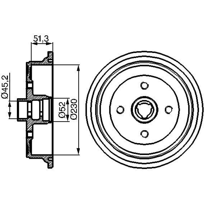 BOSCH 0 986 477 029 Bremstrommel BOSCH 0 986 477 029 Bremstrommel