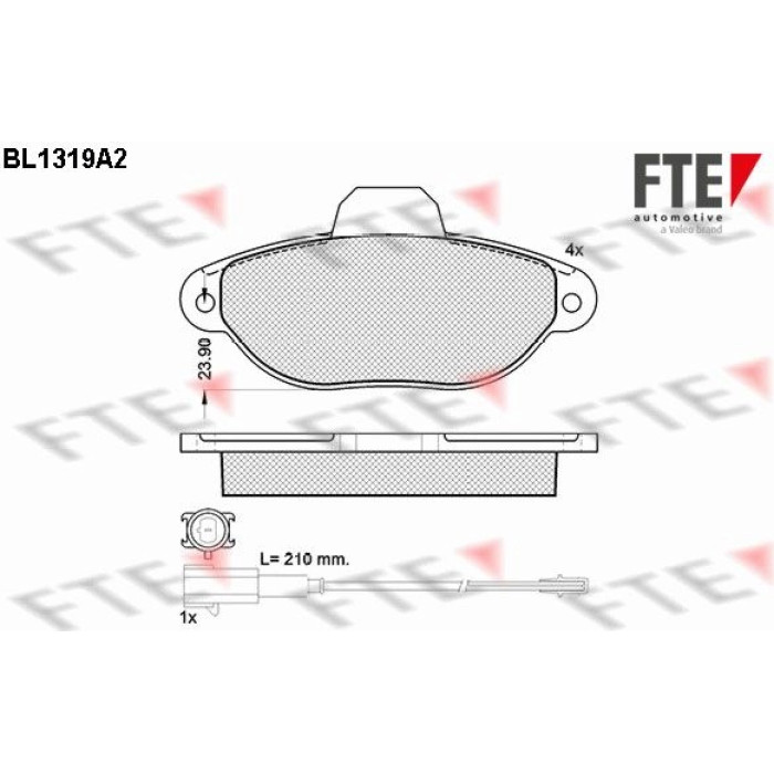 FTE 9010107 Bremsbelagsatz, Scheibenbremse FTE 9010107 Bremsbelagsatz, Scheibenbremse