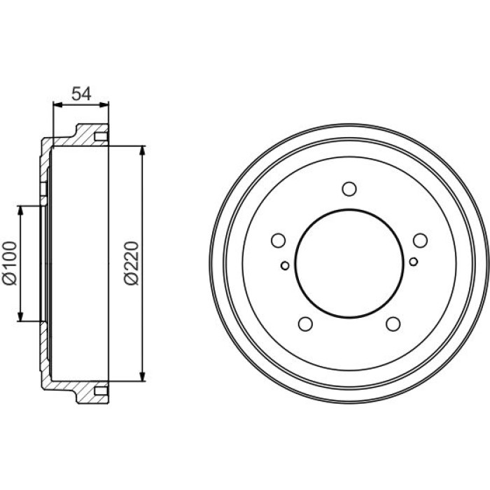 BOSCH 0 986 477 236 Bremstrommel