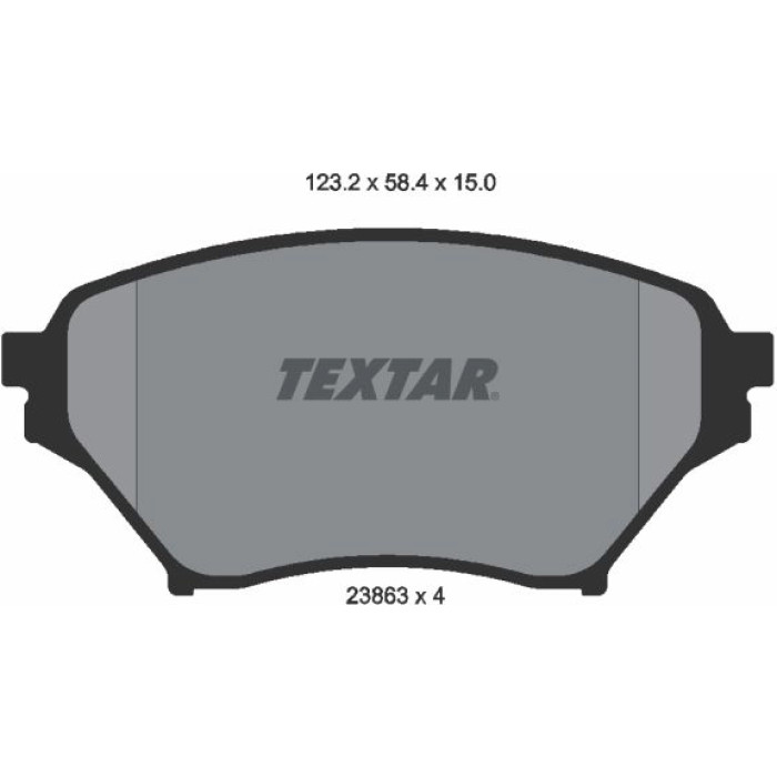 Textar 2386301 Bremsbelagsatz, Scheibenbremse