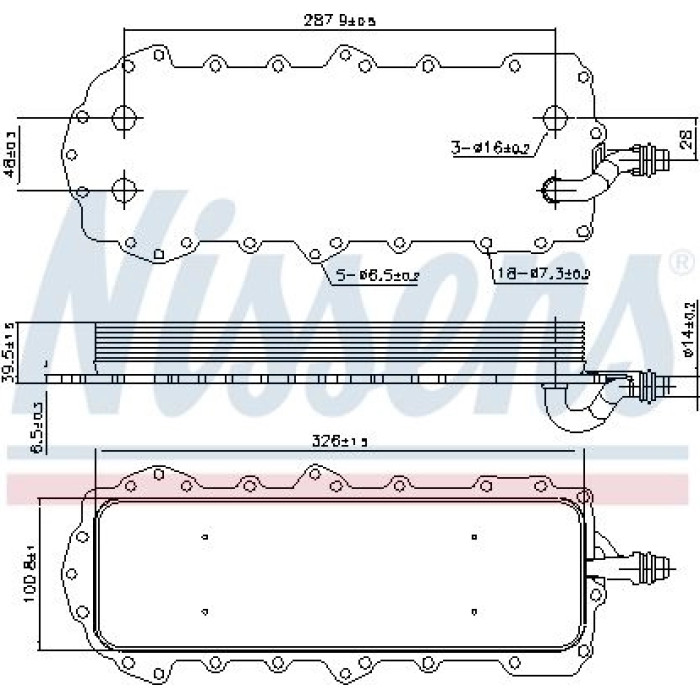 Nissens 90944 Ölkühler, Motoröl Nissens 90944 Ölkühler, Motoröl