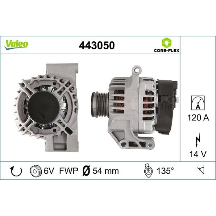 Valeo 443050 Generator CORE-FLEX Valeo 443050 Generator CORE-FLEX