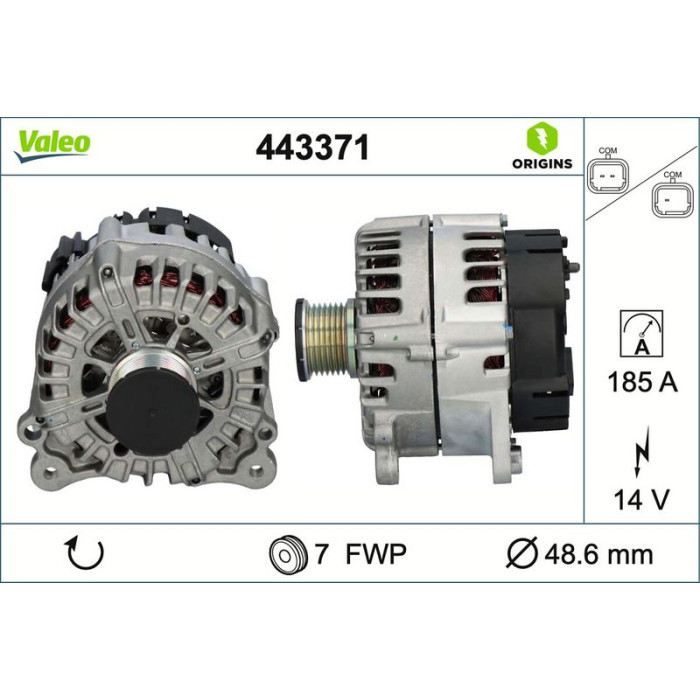 Valeo 443371 Generator ORIGINS Valeo 443371 Generator ORIGINS