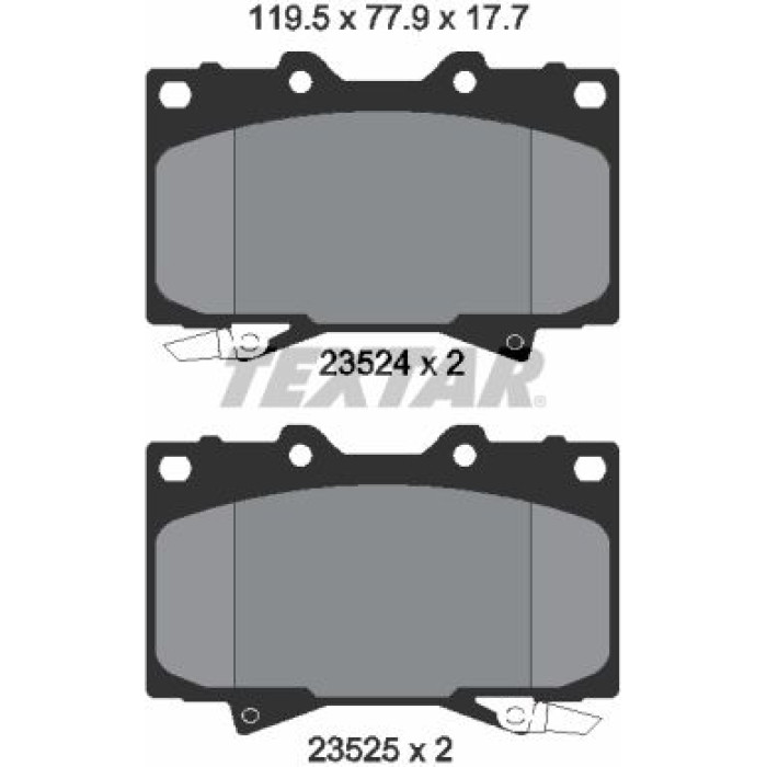 Textar 2352402 Bremsbelagsatz, Scheibenbremse
