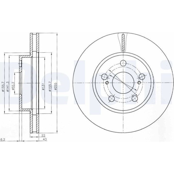 Delphi BG4269 Bremsscheibe Delphi BG4269 Bremsscheibe