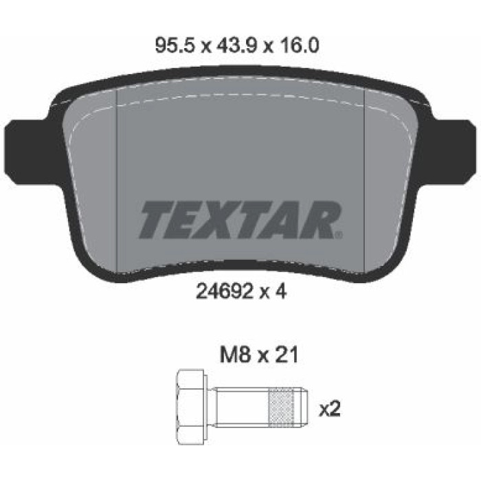Textar 2469204 Bremsbelagsatz, Scheibenbremse Q+