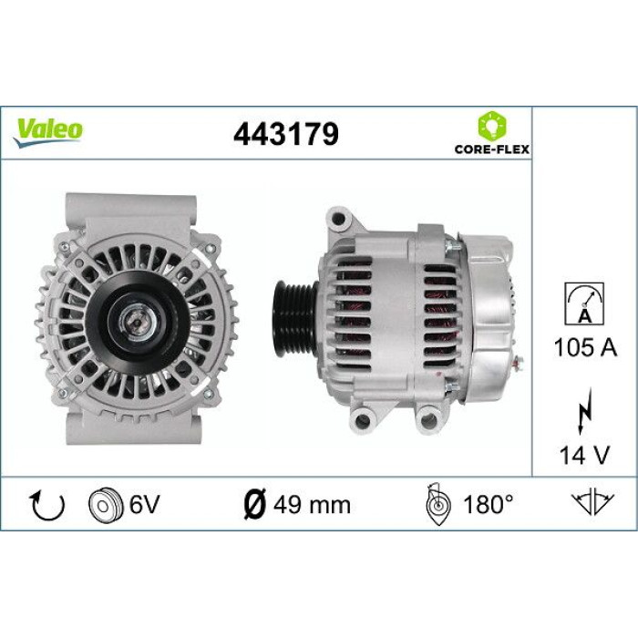 Valeo 443179 Generator CORE-FLEX