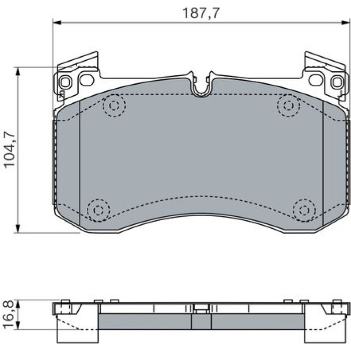 BOSCH 0 986 460 037 Bremsbelagsatz, Scheibenbremse BOSCH 0 986 460 037 Bremsbelagsatz, Scheibenbremse