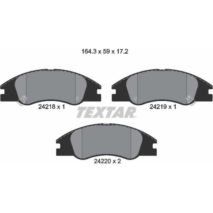 Textar 2421801 Bremsbelagsatz, Scheibenbremse Textar 2421801 Bremsbelagsatz, Scheibenbremse