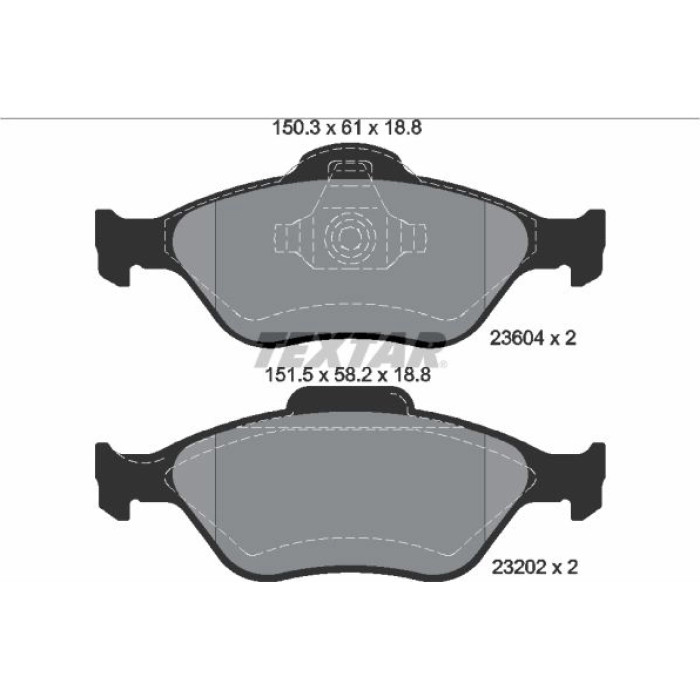 Textar 2360406 Bremsbelagsatz, Scheibenbremse Q+ Textar 2360406 Bremsbelagsatz, Scheibenbremse Q+