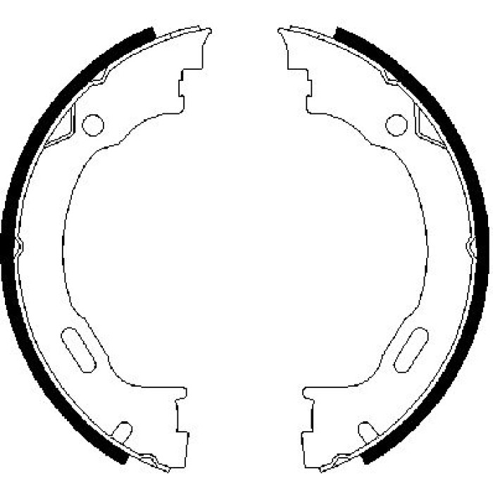 BOSCH 0 986 487 609 Bremsbackensatz, Feststellbremse BOSCH 0 986 487 609 Bremsbackensatz, Feststellbremse