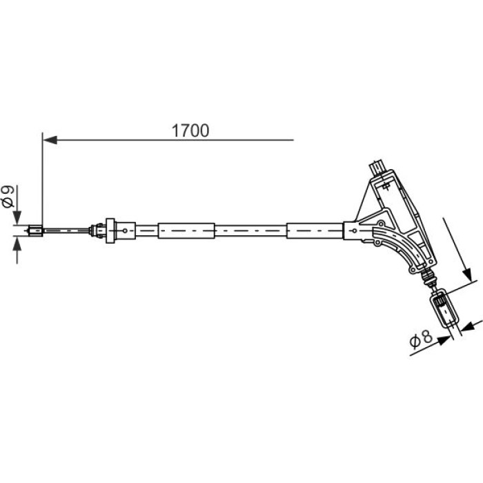 BOSCH 1 987 477 575 Seilzug, Feststellbremse