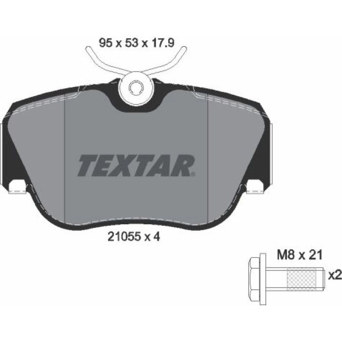 Textar 2105503 Bremsbelagsatz, Scheibenbremse Q+ Textar 2105503 Bremsbelagsatz, Scheibenbremse Q+