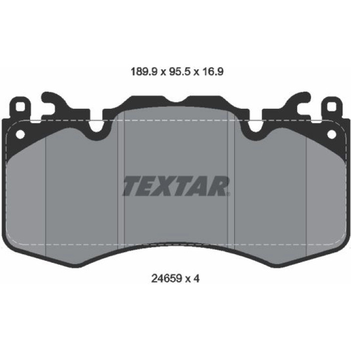 Textar 2465901 Bremsbelagsatz, Scheibenbremse