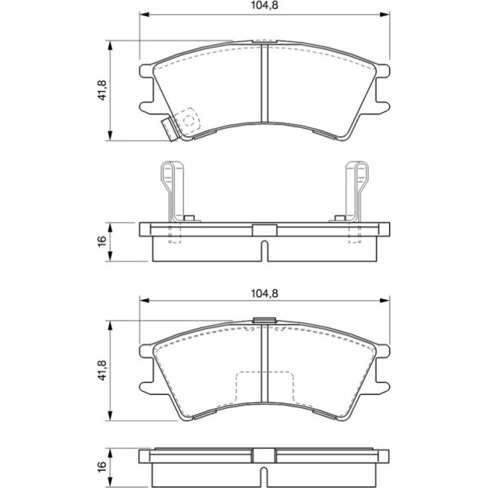 BOSCH 0 986 424 575 Bremsbelagsatz, Scheibenbremse BOSCH 0 986 424 575 Bremsbelagsatz, Scheibenbremse
