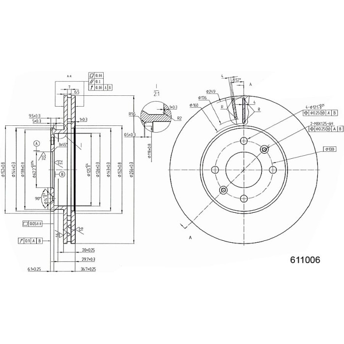 Metzger 6111006 Bremsscheibe