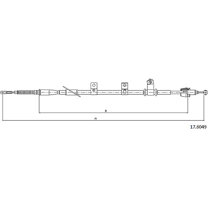 Metzger 17.6049 Seilzug, Feststellbremse Metzger 17.6049 Seilzug, Feststellbremse